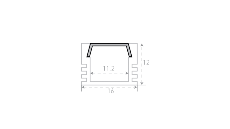 SWG Standard Профиль алюминиевый SWG, накладной, SF-1612