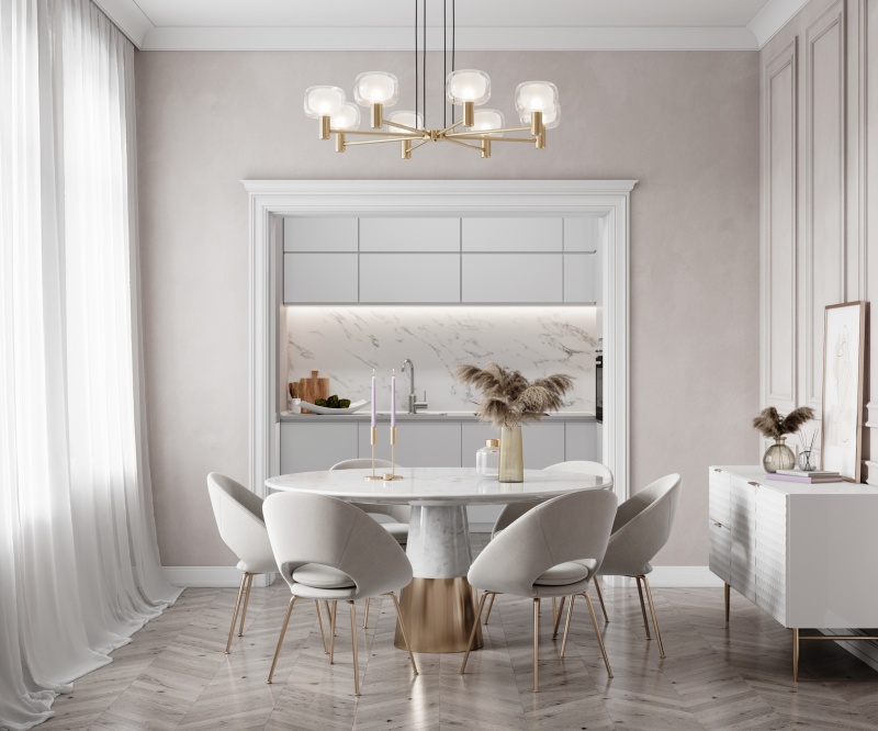 Люстра на штанге Maytoni MOD411PL-08G