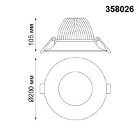 358026 NT Светильник LED 30Вт 4100К 220В IP20 SPOT