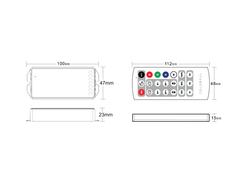 SWG Standard Контроллер CW 2.4G для MIX ленты с пультом, SW-CW-2.4G-16A