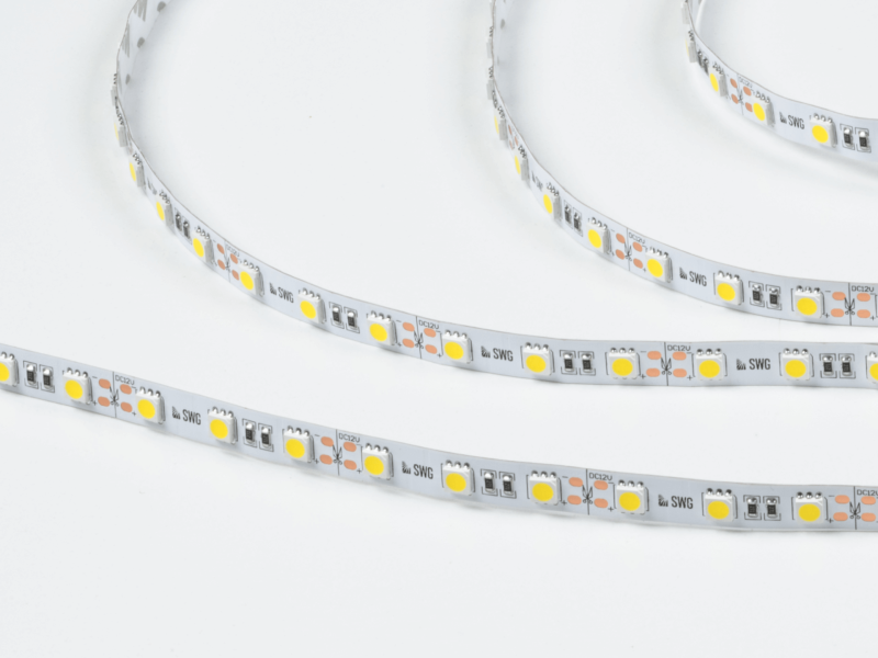 SWG Standard Светодиодная лента 5050, 60 LED/м, 14,4 Вт/м, 12В , IP20, Цвет: Нейтральный белый, SWG560-12-14.4-NW-M