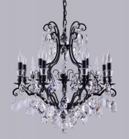 Подвесная люстра Crystal Lux MAGNIFICO SP13 BLACK/TRANSPARENT