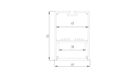 DesignLed Подвесной/накладной алюминиевый профиль Design LED LS 4970, 2500 мм, анодированный, LS.4970-R
