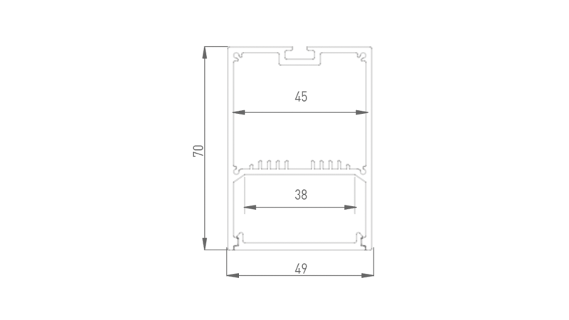 DesignLed Подвесной/накладной алюминиевый профиль Design LED LS 4970, 2500 мм, анодированный, LS.4970-R