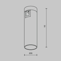 Трековый светильник Technical TR143-1-5W4K-W-PT