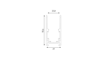 LUMKER Шинопровод накладной глубокий, серия SY-LINK, Черный, IP20 , SY-LINK-20S1-2.5-BL