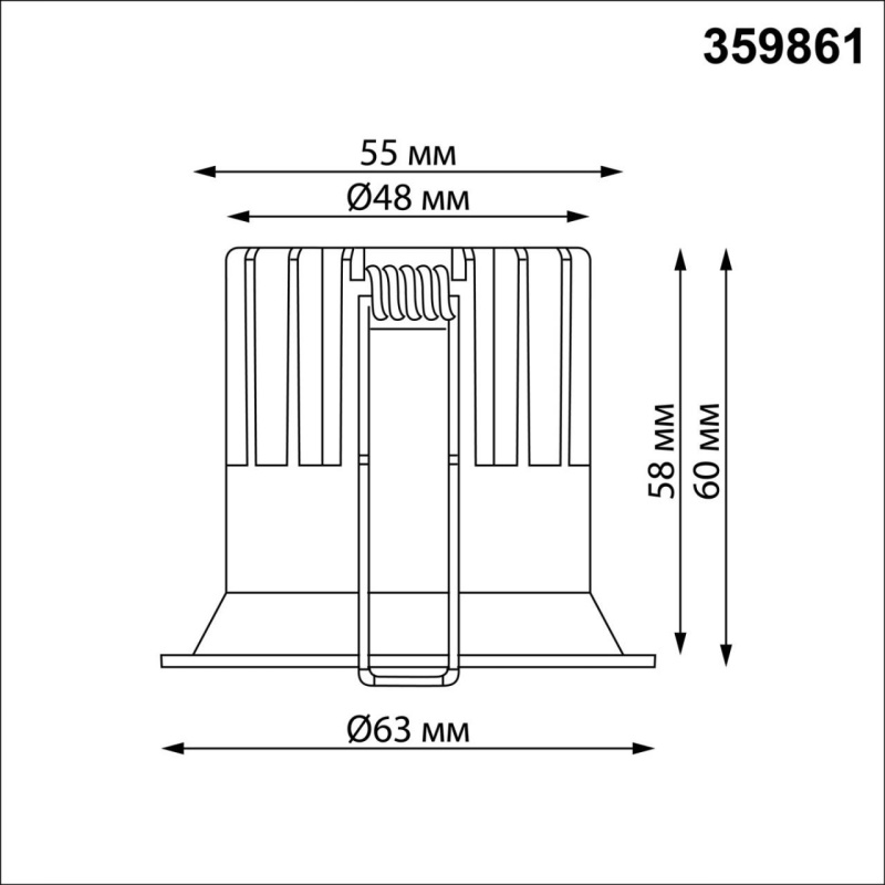 359861 NT Светильник 7Вт 3000/4000/6000К 100-265В IP20 WIR