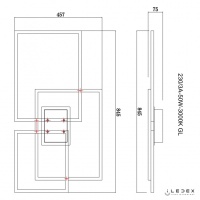 Накладная люстра iLedex 230/3A-50W-3000K GL