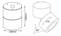 Накладной светильник Crystal Lux CLT 412C WH