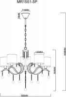 Подвесная люстра MyFar MR1551-5P