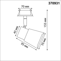 370931 NT Светильник GU10 50Вт 220В IP20 SPOT