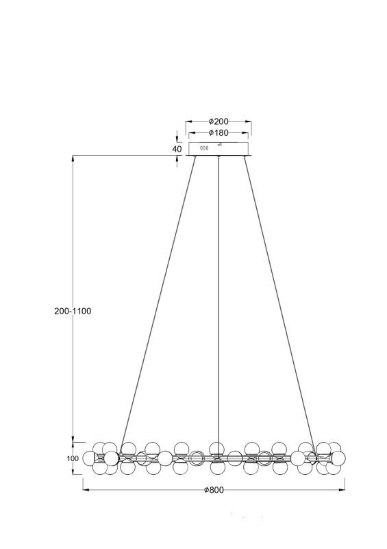 Подвесная люстра Maytoni MOD081PL-L60G3K