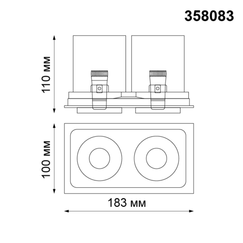 358083 NT Светильник LED 24Вт 3000К 220В IP20 SPOT