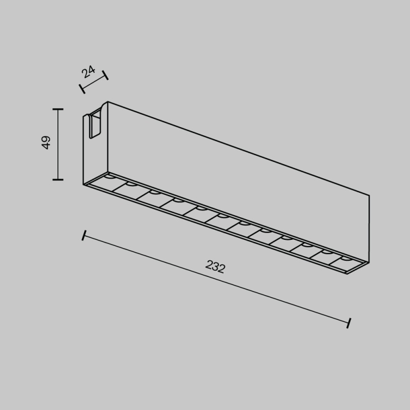 Трековый светильник Technical TR150-1-12W3K-M-PT