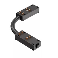 COLIBRI трековый угловой коннектор (гибкий) 220V чёрный, 100 шт/кор