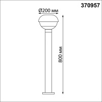370957 STREET NT23 676 черный Светильник ландшафтный IP54 E27 max 40W 220-240V ACORN
