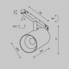 Трековый светильник Technical TR243-12W3K-B