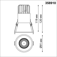 358910 NT Светильник 18Вт 3000/4000/6000К 220В IP20 SPOT