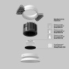 Встраиваемый светильник Technical DL058-12W4K-TRS-W
