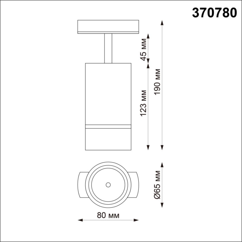 370780 PORT NT21 250 золото Светильник трековый однофазный трехжильный IP20 GU10 9W 235V ELINA