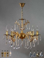 Подвесная люстра AMBIENTE by BRIZZI 2118/5 AB Leaf crystal