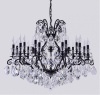 Подвесная люстра Crystal Lux MAGNIFICO SP19 BLACK/TRANSPARENT