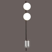 4681/2WA WALLI ODL20 463 черный/белый Настенный светильник E14 2*40W 220V FLOWER