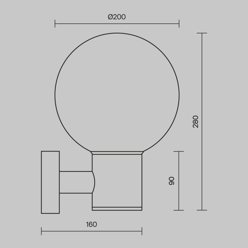 Настенный светильник (бра) Outdoor O598WL-01B