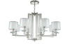 Подвесная люстра Crystal Lux NICOLAS SP-PL8 NICKEL/WHITE
