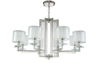 Подвесная люстра Crystal Lux NICOLAS SP-PL8 NICKEL/WHITE