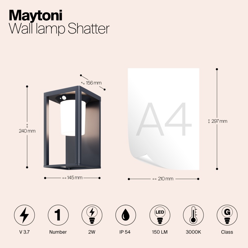 Настенный светильник (бра) Outdoor OSL457WL-L2GF3K