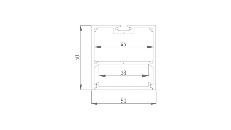 DesignLed Подвесной/накладной алюминиевый профиль Design LED LS 5050, 2500 мм, золотой, LS.5050-G-R