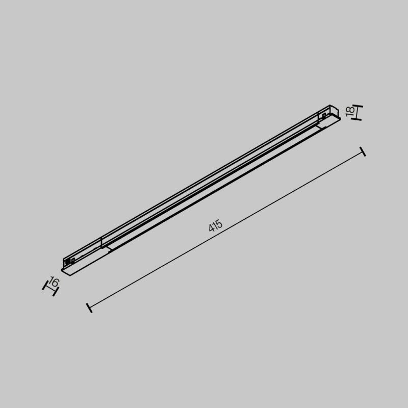 Трековый светильник Technical TR231-2-10W4K-B