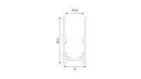 LUMKER Шинопровод накладной глубокий, серия SY-LINK, Белый, IP20, SY-LINK-20S1-2.5-WH