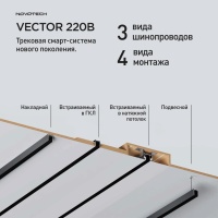 135305 NT Шинопровод (гарпунная система) 3м 90-240В IP20 PORT
