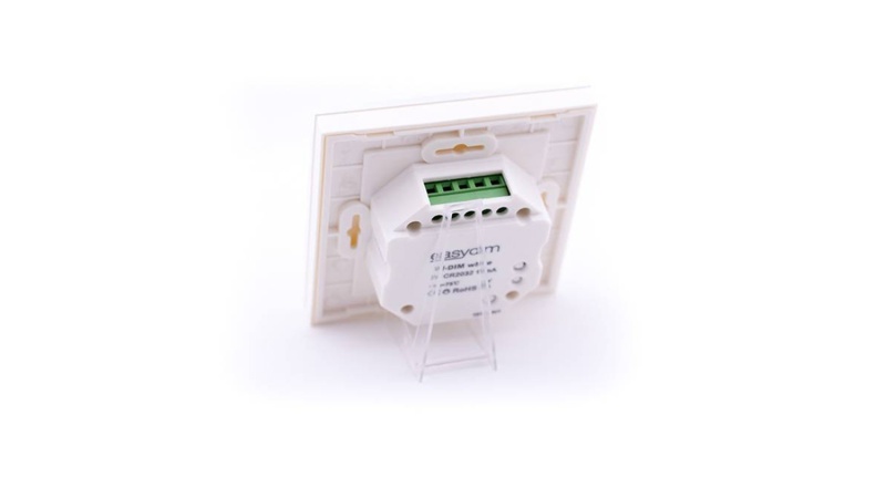 EasyDim Радио панель W-DIM (W) встраиваемая в стену с валкодером на 1 зону, белая, W-DIM-W