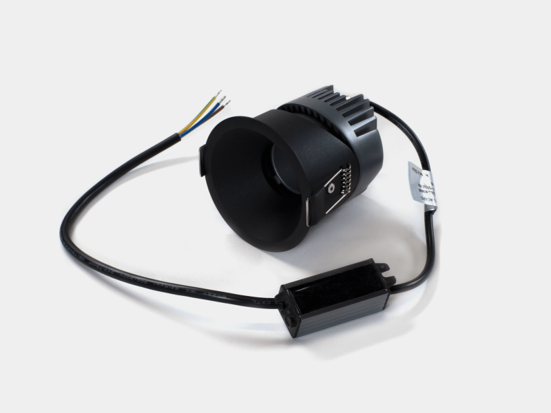 SWG Standart Светильник встраиваемый 12Вт 55° IP65 черный 3000К поворотный RC-D84-12-BL-WW65