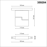 359204 SHINO NT23 165 белый Трековый светильник для низков. шинопровода IP20 LED 3000К 10W 48V 800Лм FLUM