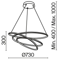 Подвесная люстра Maytoni MOD100PL-L88WK1