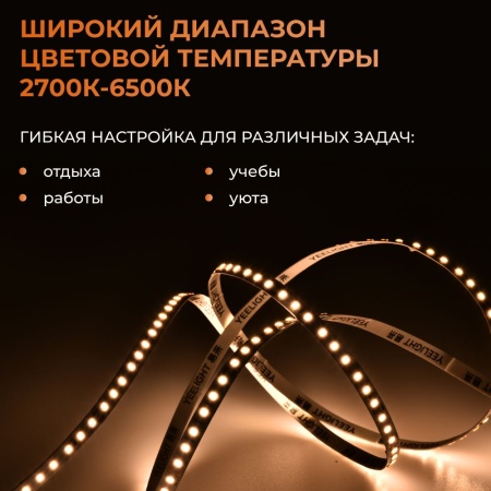 Светодиодная лента Yeelight Pro N1 12В, 5Вт, 2700-6500К, 5мм, 5м