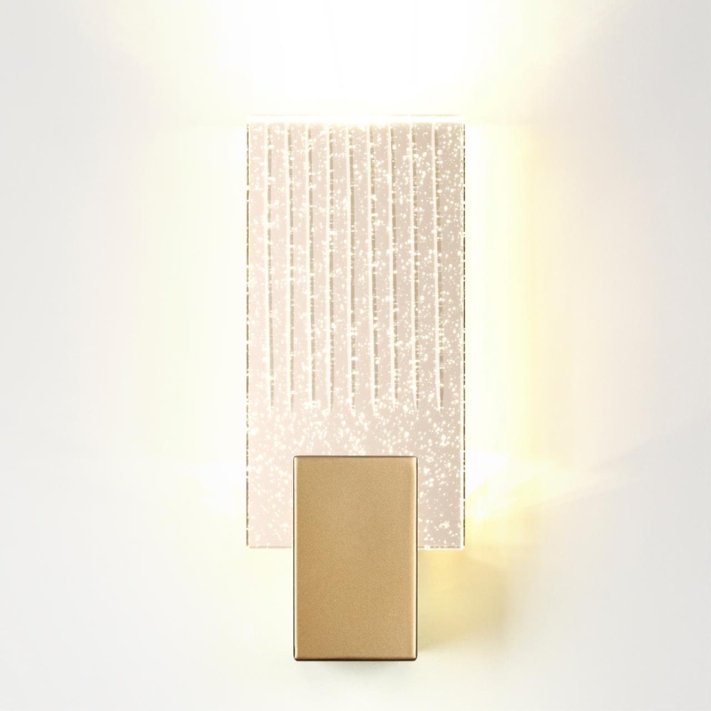 4362/5WL HIGHTECH ODL23 433 матовое золото/металл/стекло Настенный св-к IP20 LED 5W 218Лм 3000K RICCI
