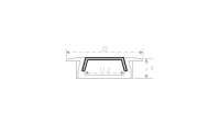 SWG Standard Встраиваемый алюминиевый профиль SWG, RC-2206