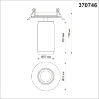 370746 NT Светильник GU10 50Вт 220В IP20 SPOT