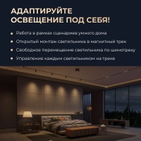 Трековый светильник Yeelight Pro E20 магнитный, гриль, поворотный, малый, 6 спотов в контуре, черный YP-0061