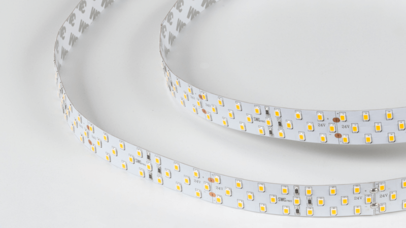 SWG PRO Светодиодная лента SWG PRO 2835, 252 LED/м, 24 Вт/м, 24В , IP20, Цвет: Теплый белый, SWG2P252-24-24-WW-20