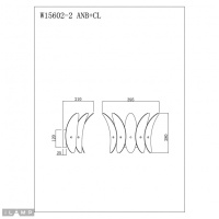 Бра iLamp W15602-2 ANB+CL