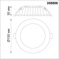 358806 NT Светильник 12Вт 3000К 100-240В IP20 SPOT