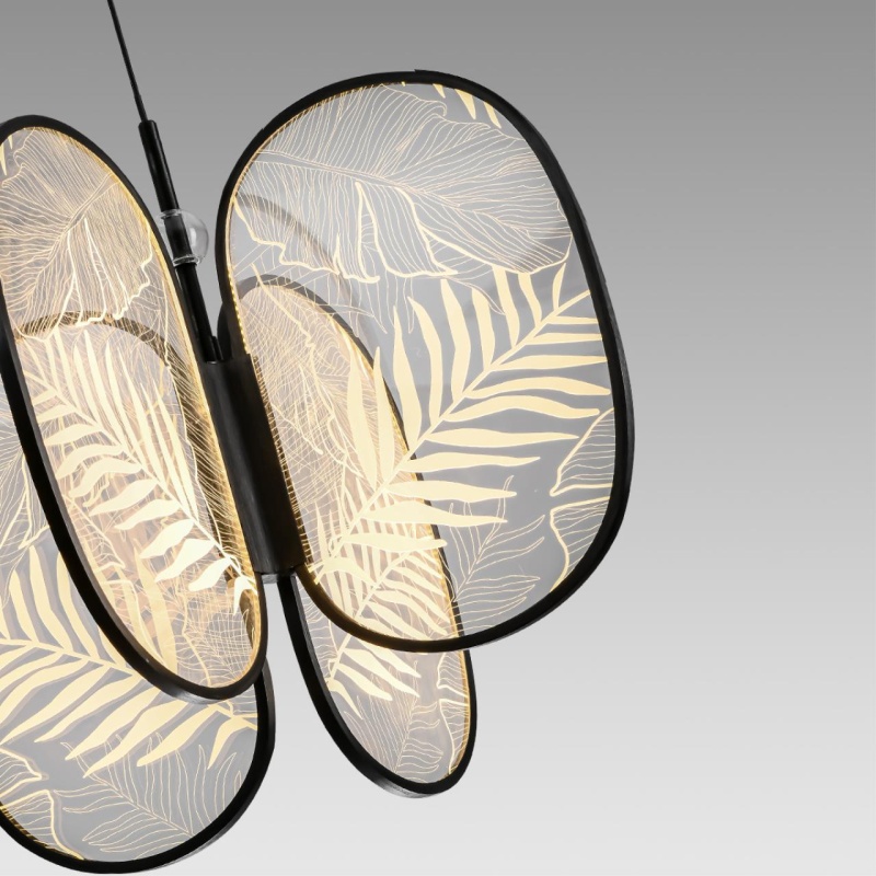 6665/53L L-VISION ODL_EX24 000 Подвесной светильник брашир. черный/металл/акрил IP20 LED 54W 2650Лм 3000K PIUMA