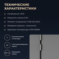 Трековый светильник Yeelight Pro E20 магнитный, гриль малый, черный YP-0059