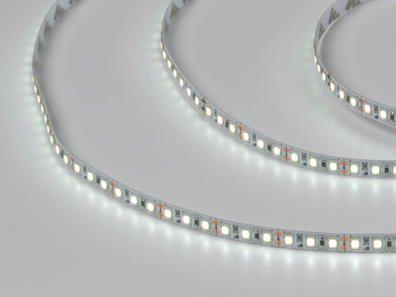 SWG Standard Светодиодная лента 2835, 120 LED/м, 9,6 Вт/м, 12В , IP20, 3M, Цвет: Холодный белый, SWG2120-12-9.6-W-M